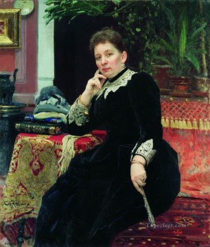 portrait of the philanthropist olga sergeyevna aleksandrova heinz 1890 Ilya Repin Oil Paintings